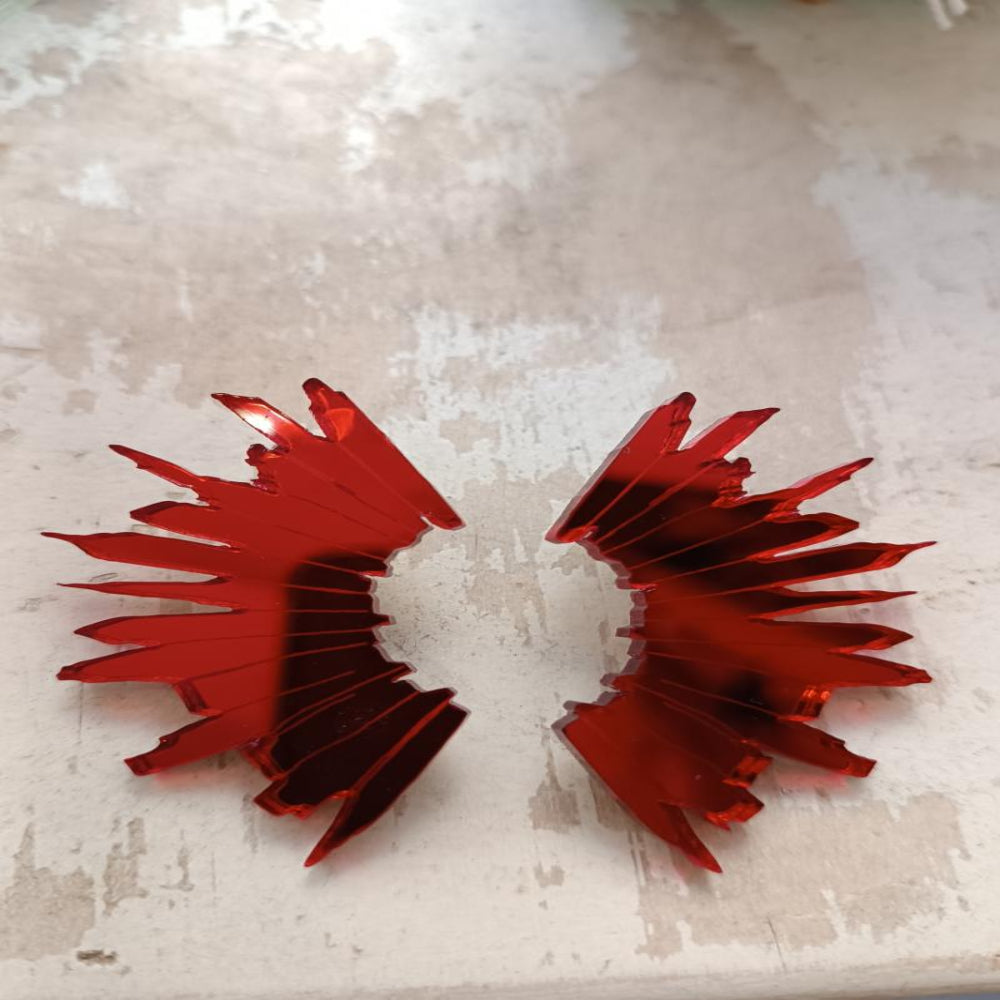 PENDIENTES RAYO ROJO